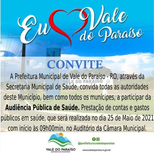 AUDIÊNCIA PÚBLICA DA SAÚDE